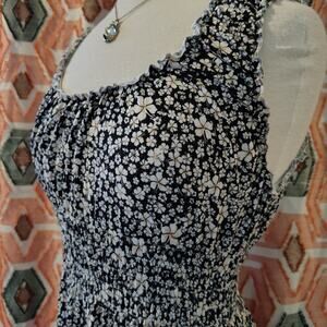 Ocean Drive Black and White Stretchy Dress size Small women's EUC